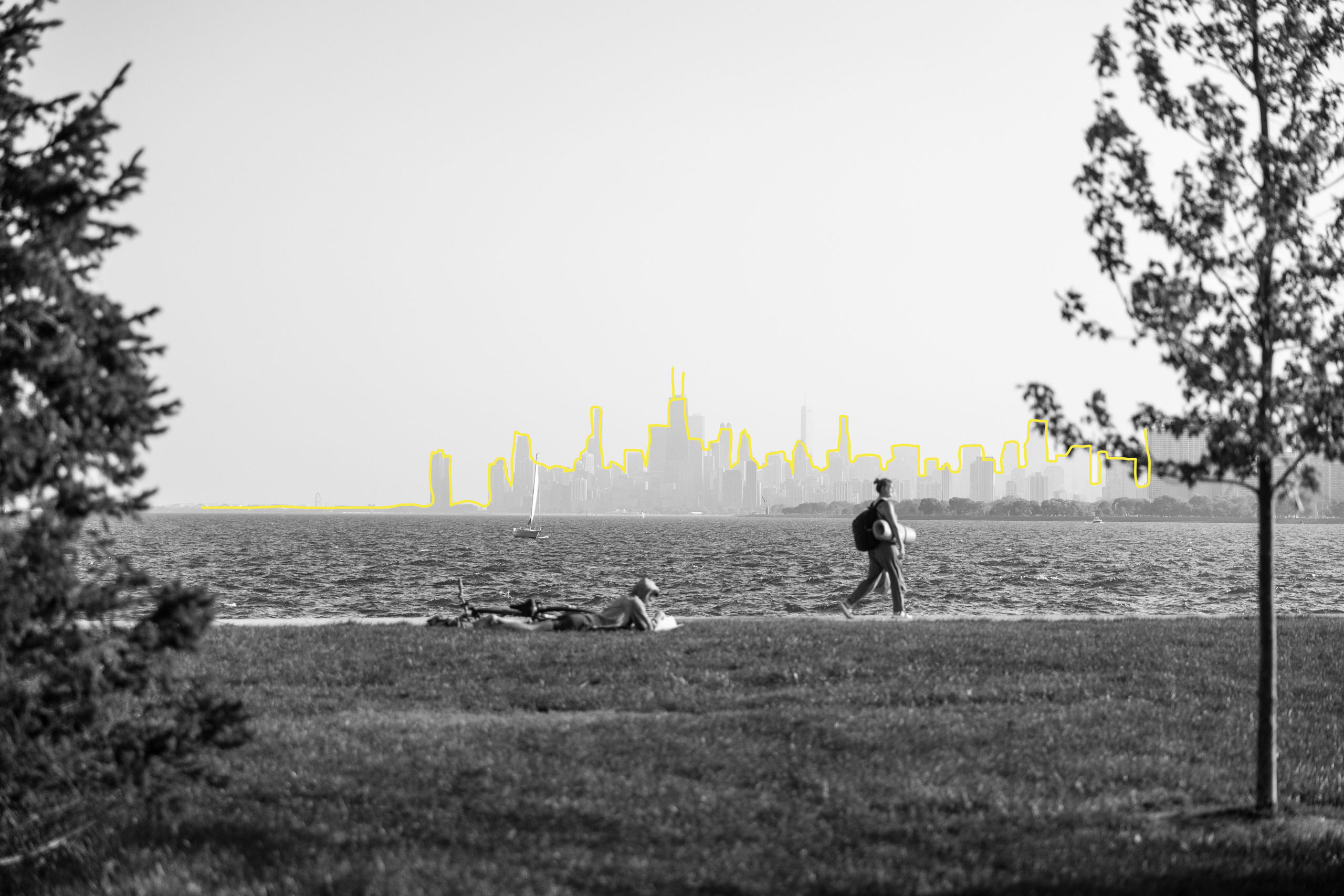 Lake Michigan Chicago skyline